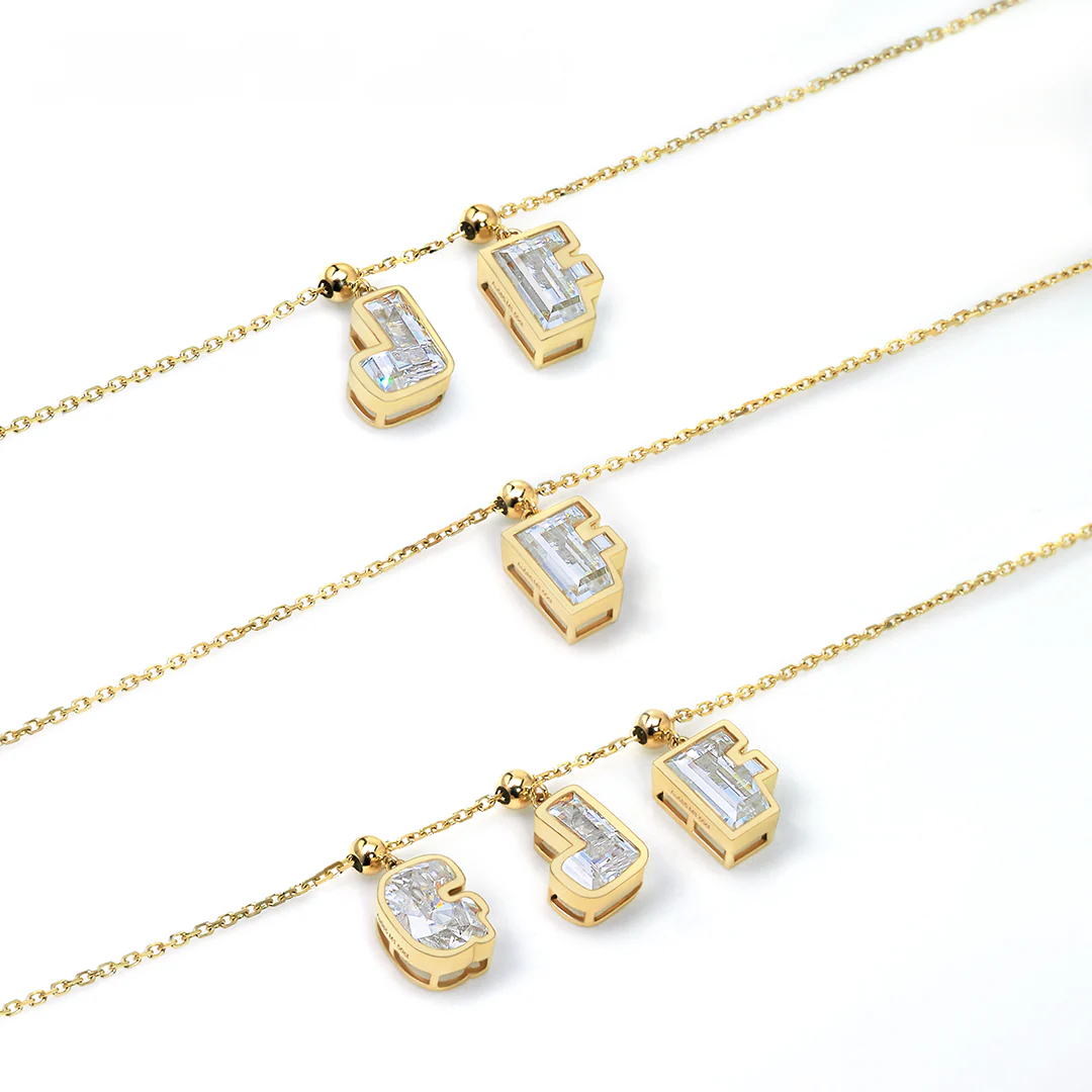 MOISSANITE CUSTOM ALPHABET CUT LETTER PENDANT - Image 5