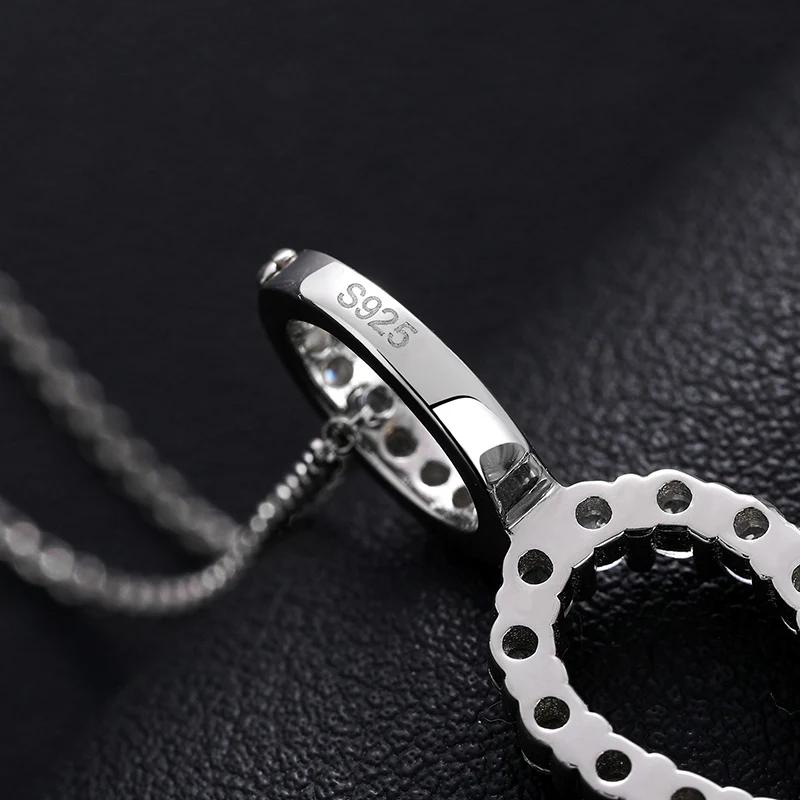 MOISSANITE DIAMOND ANKH CROSS PENDANT NECKLACE IN STERLING SILVER - Image 4