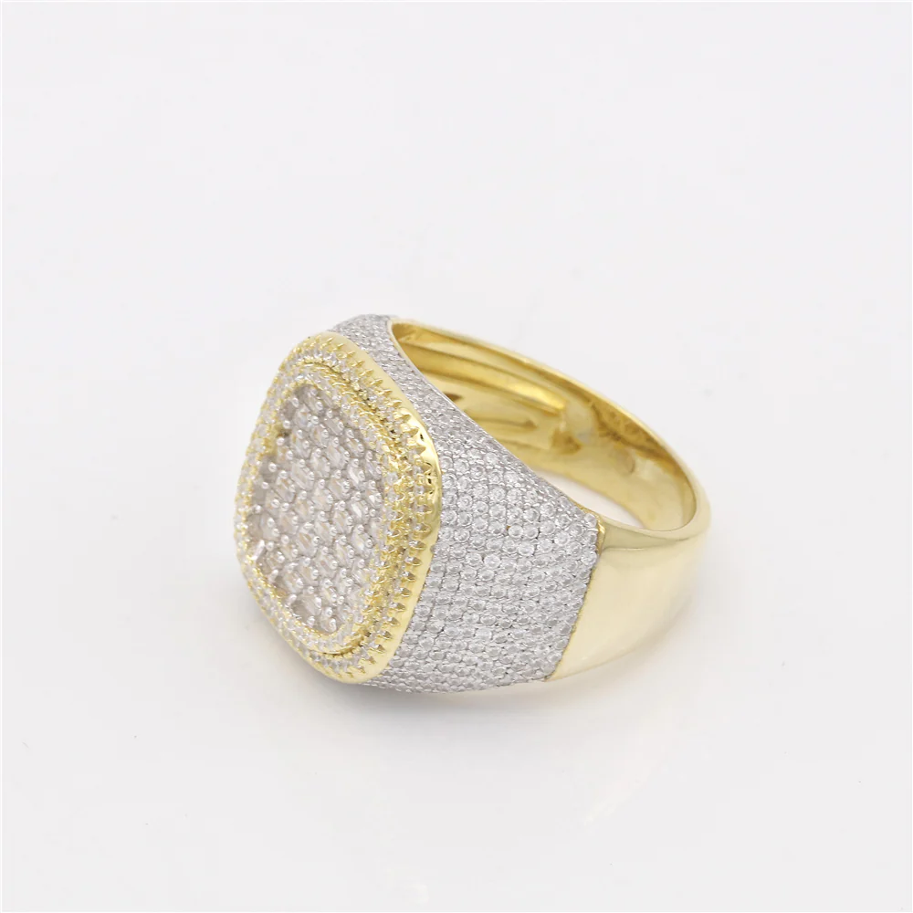 MOISSANITE DIAMOND BAGUETTE CHAMPIONSHIP RING IN STERLING SILVER - Image 3