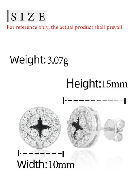 MOISSANITE DIAMOND CELESTIAL STAR STUD EARRING IN STERLING SILVER - Image 8