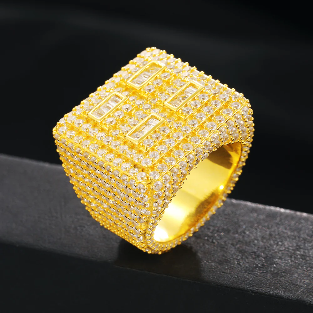 MOISSANITE DIAMOND CHAMPIONSHIP RING IN STERLING SILVER - Image 3