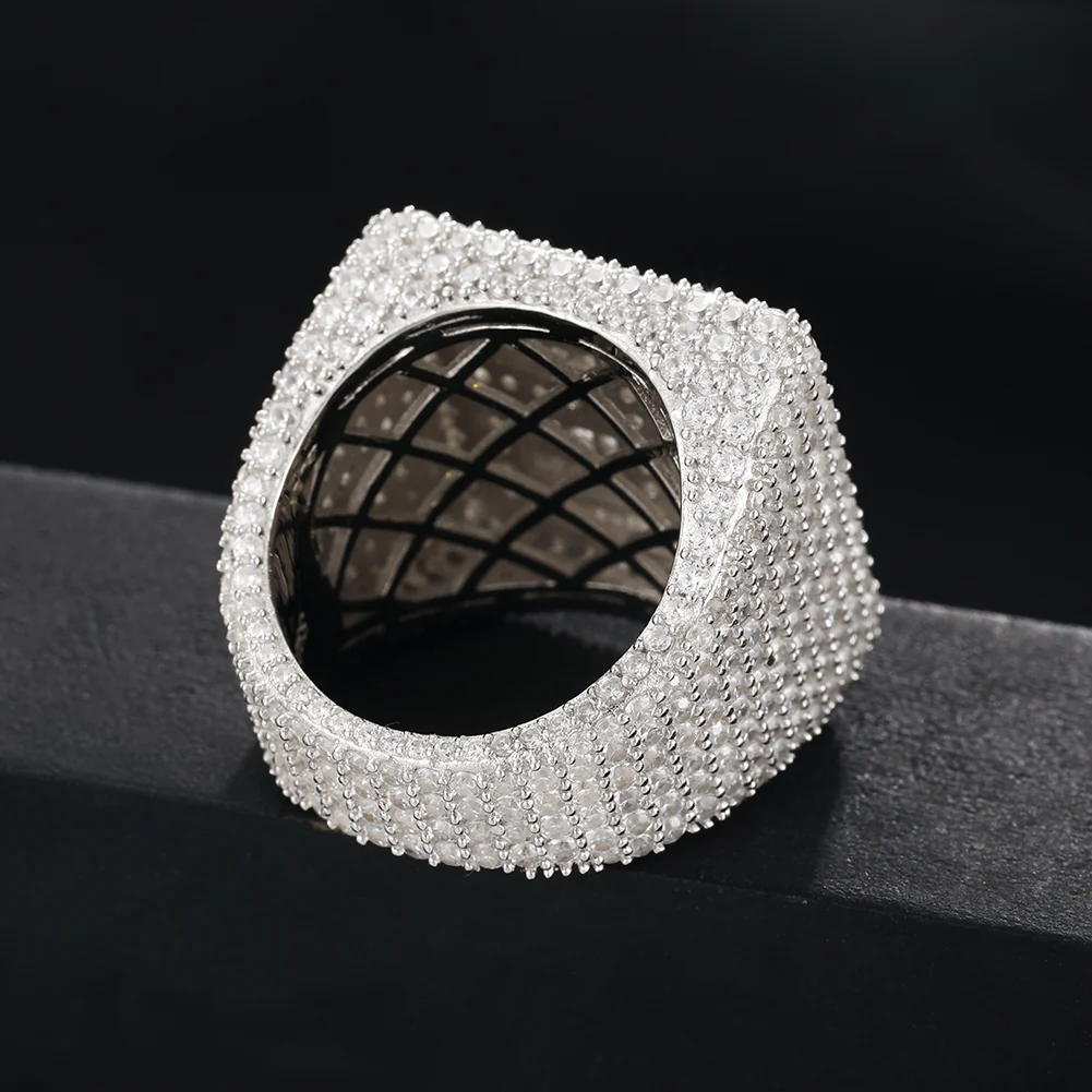 MOISSANITE DIAMOND CHAMPIONSHIP RING IN STERLING SILVER - Image 4