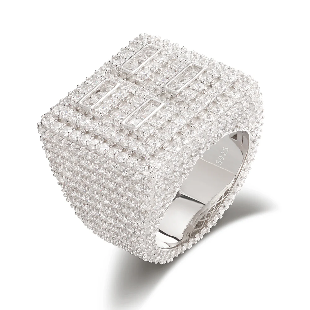MOISSANITE DIAMOND CHAMPIONSHIP RING IN STERLING SILVER - Image 5