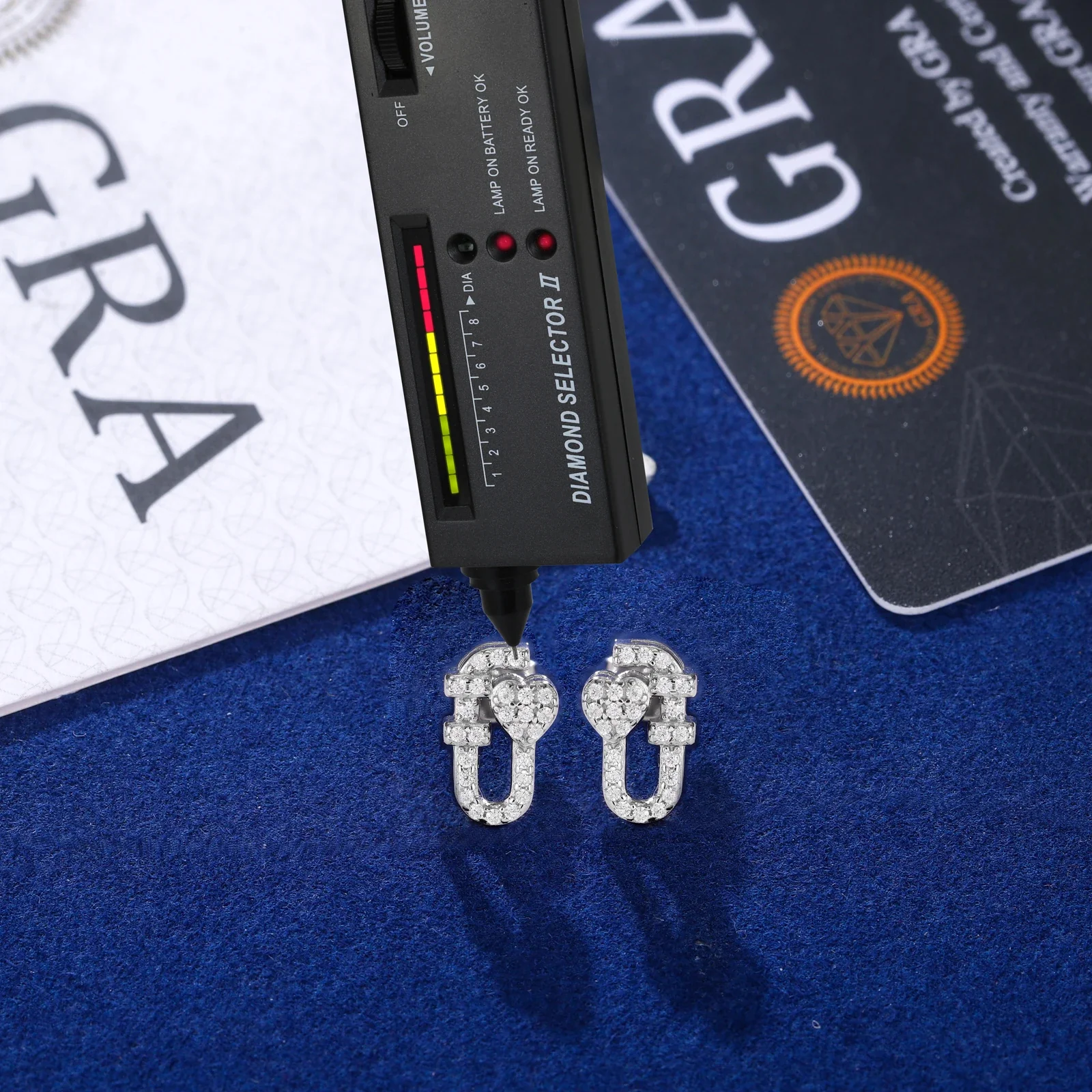 MOISSANITE DIAMOND COUPLE DROP EARRINGS IN STERLING SILVER - Image 5