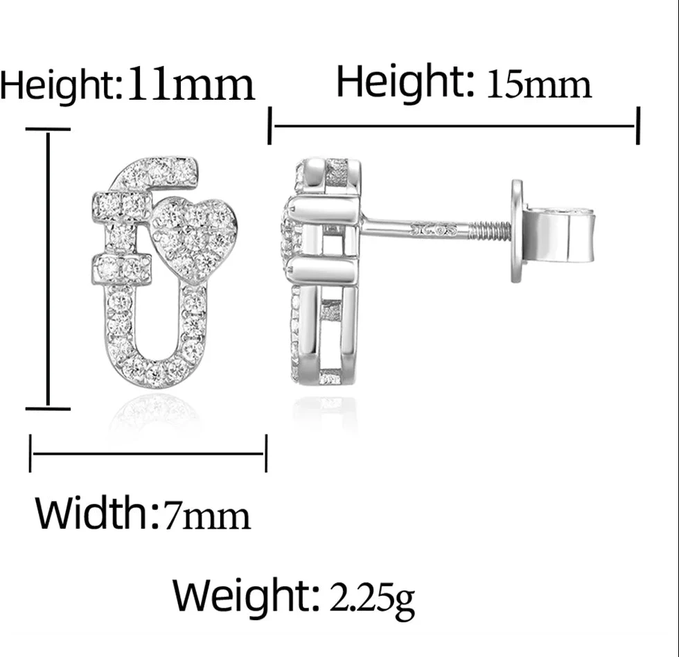 MOISSANITE DIAMOND COUPLE DROP EARRINGS IN STERLING SILVER - Image 6