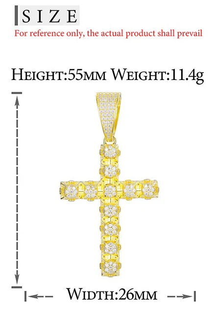 MOISSANITE DIAMOND FLOWER CROSS PENDANT NECKLACE IN STERLING SILVER - Image 6