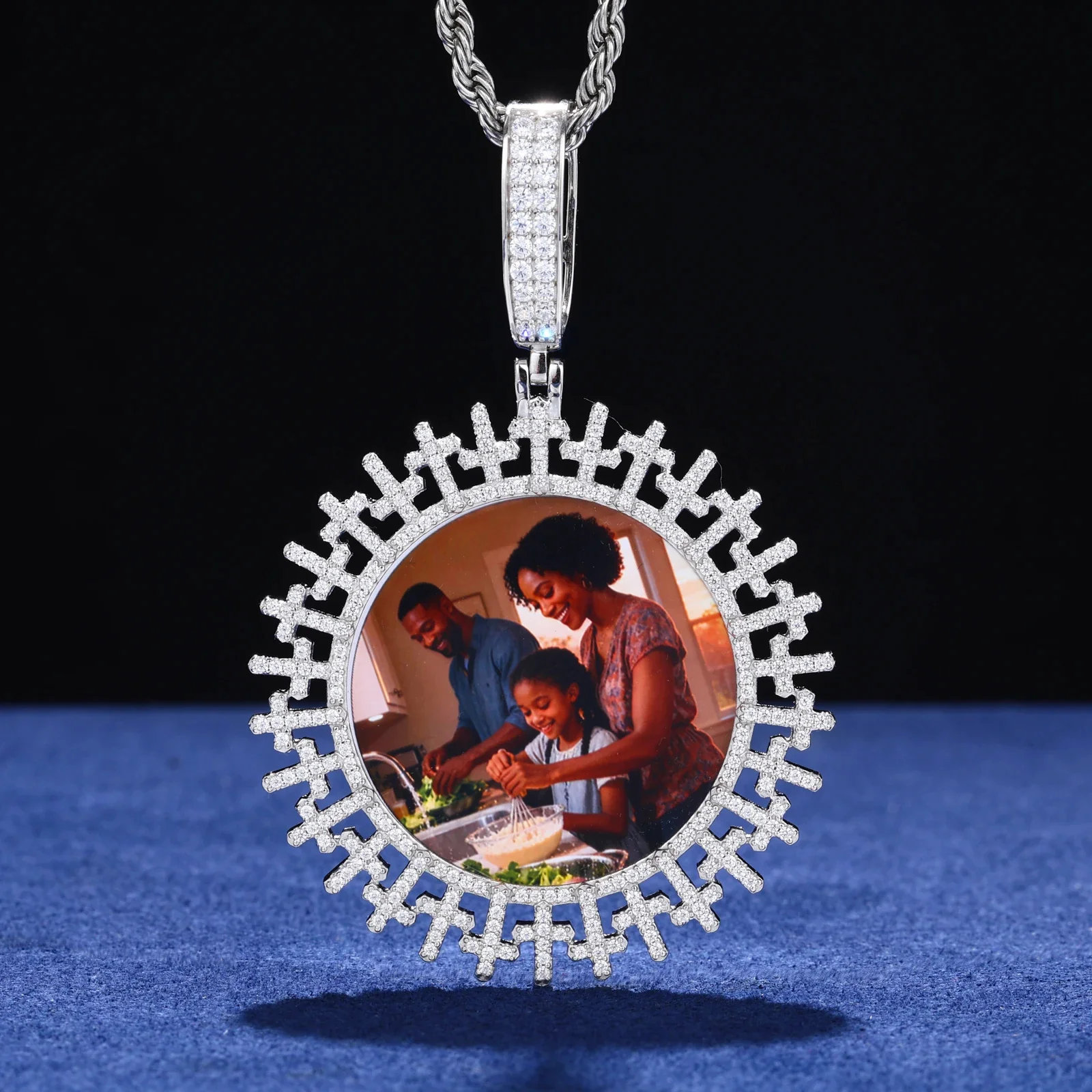 MOISSANITE PHOTO PENDANTS
