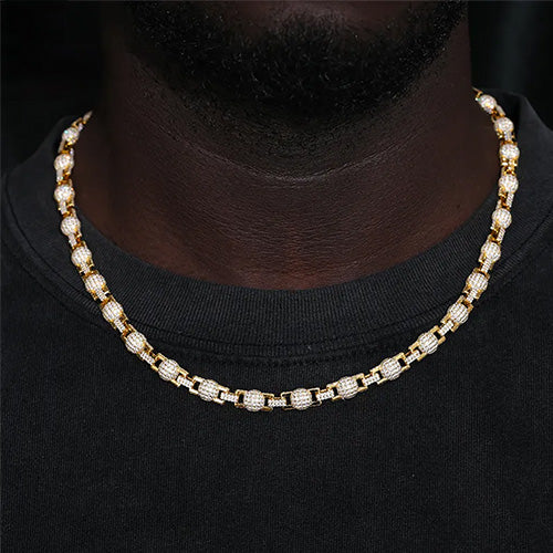 MOISSANITE DIAMOND DISCO BEAD LINK CHAIN NECKLACE OR BRACELET IN STERLING SILVER - Image 3