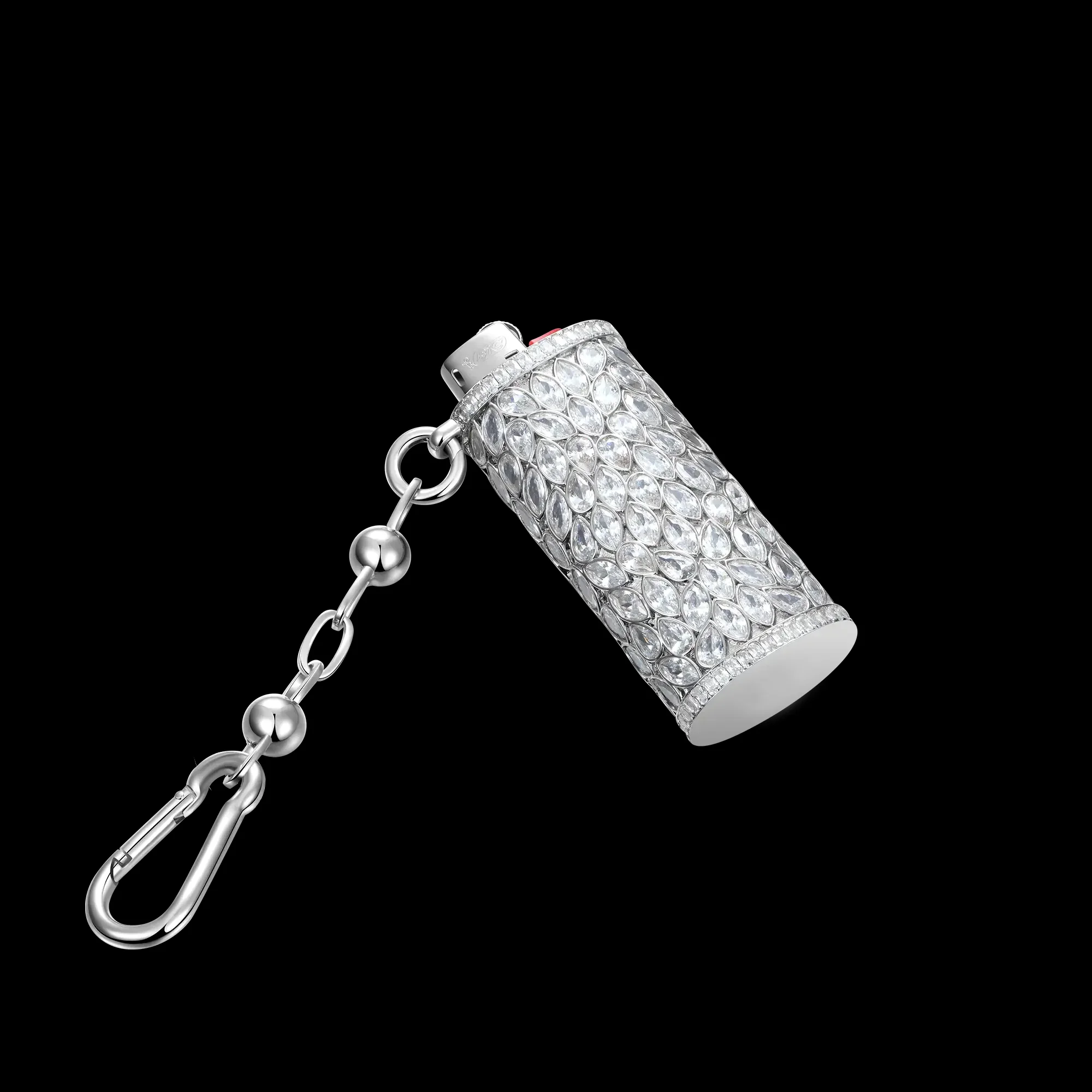 MOISSANITE DIAMOND ICED LIGHTER CASE IN STERLING SILVER - Image 5