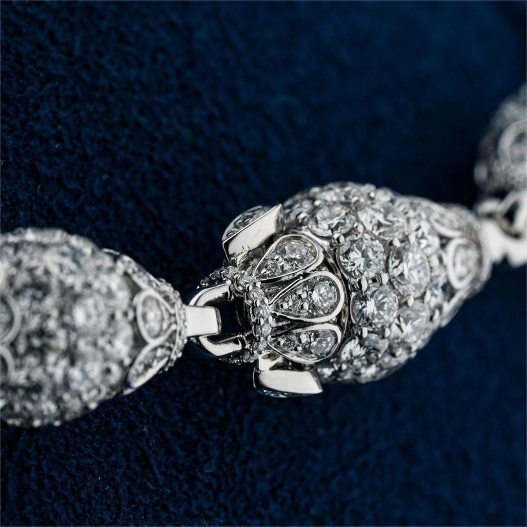 MOISSANITE DIAMOND ICED OUT FOAM CROSS PENDANT - Image 4