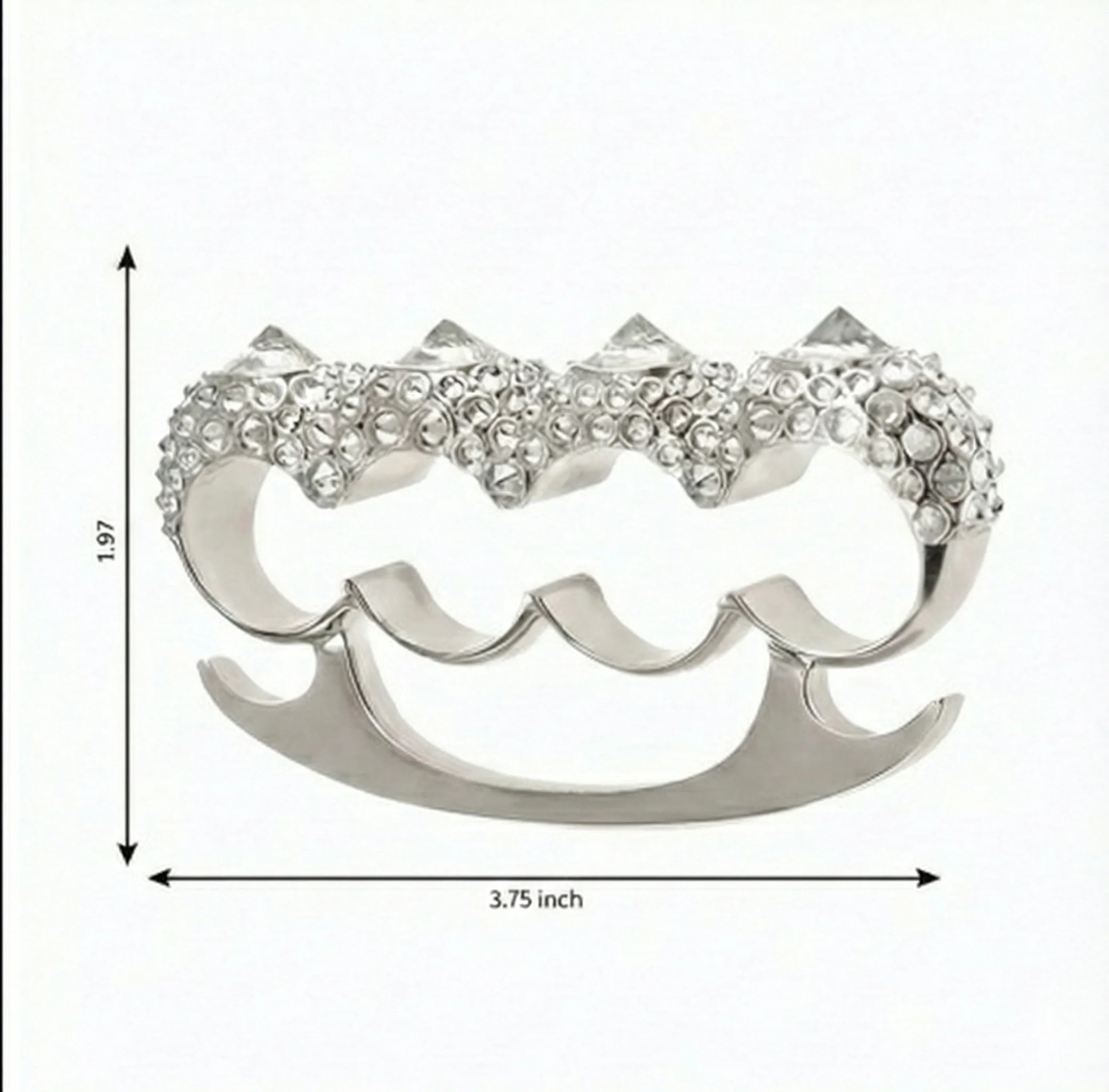 MOISSANITE DIAMOND KNUCKLE IN STERLING SILVER - Image 4