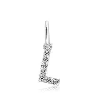 MOISSANITE DIAMOND LETTER PENDANT NECKLACE IN STERLING SILVER - Image 11