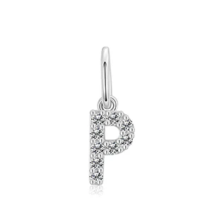 MOISSANITE DIAMOND LETTER PENDANT NECKLACE IN STERLING SILVER - Image 15