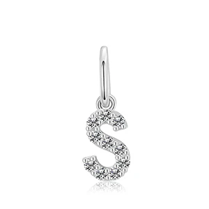 MOISSANITE DIAMOND LETTER PENDANT NECKLACE IN STERLING SILVER - Image 18