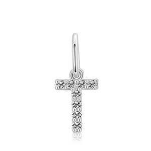 MOISSANITE DIAMOND LETTER PENDANT NECKLACE IN STERLING SILVER - Image 19