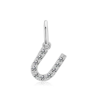 MOISSANITE DIAMOND LETTER PENDANT NECKLACE IN STERLING SILVER - Image 20