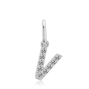 MOISSANITE DIAMOND LETTER PENDANT NECKLACE IN STERLING SILVER - Image 21