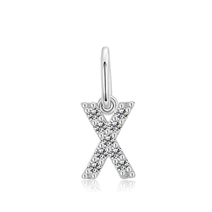 MOISSANITE DIAMOND LETTER PENDANT NECKLACE IN STERLING SILVER - Image 23