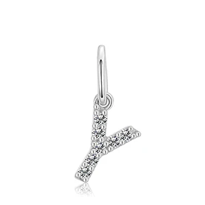 MOISSANITE DIAMOND LETTER PENDANT NECKLACE IN STERLING SILVER - Image 24