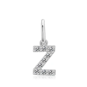 MOISSANITE DIAMOND LETTER PENDANT NECKLACE IN STERLING SILVER - Image 25