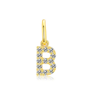 MOISSANITE DIAMOND LETTER PENDANT NECKLACE IN STERLING SILVER - Image 26