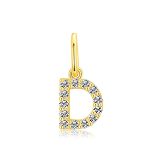 MOISSANITE DIAMOND LETTER PENDANT NECKLACE IN STERLING SILVER - Image 28
