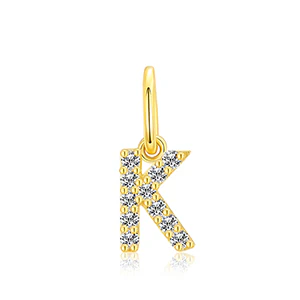 MOISSANITE DIAMOND LETTER PENDANT NECKLACE IN STERLING SILVER - Image 35