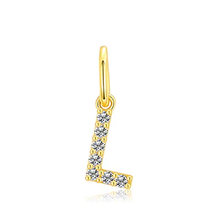 MOISSANITE DIAMOND LETTER PENDANT NECKLACE IN STERLING SILVER - Image 36