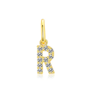 MOISSANITE DIAMOND LETTER PENDANT NECKLACE IN STERLING SILVER - Image 42