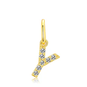 MOISSANITE DIAMOND LETTER PENDANT NECKLACE IN STERLING SILVER - Image 49
