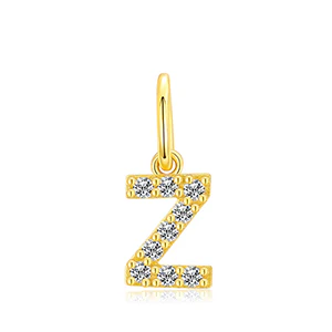 MOISSANITE DIAMOND LETTER PENDANT NECKLACE IN STERLING SILVER - Image 50