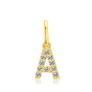 MOISSANITE DIAMOND LETTER PENDANT NECKLACE IN STERLING SILVER - Image 51