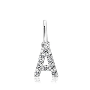 MOISSANITE DIAMOND LETTER PENDANT NECKLACE IN STERLING SILVER - Image 52