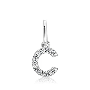 MOISSANITE DIAMOND LETTER PENDANT NECKLACE IN STERLING SILVER - Image 54