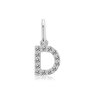 MOISSANITE DIAMOND LETTER PENDANT NECKLACE IN STERLING SILVER - Image 55