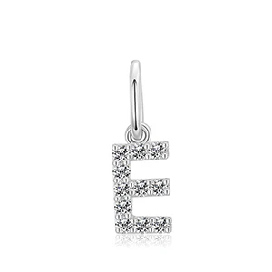 MOISSANITE DIAMOND LETTER PENDANT NECKLACE IN STERLING SILVER - Image 56