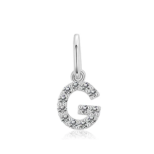 MOISSANITE DIAMOND LETTER PENDANT NECKLACE IN STERLING SILVER - Image 6