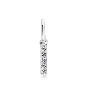 MOISSANITE DIAMOND LETTER PENDANT NECKLACE IN STERLING SILVER - Image 8
