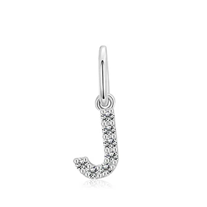 MOISSANITE DIAMOND LETTER PENDANT NECKLACE IN STERLING SILVER - Image 9