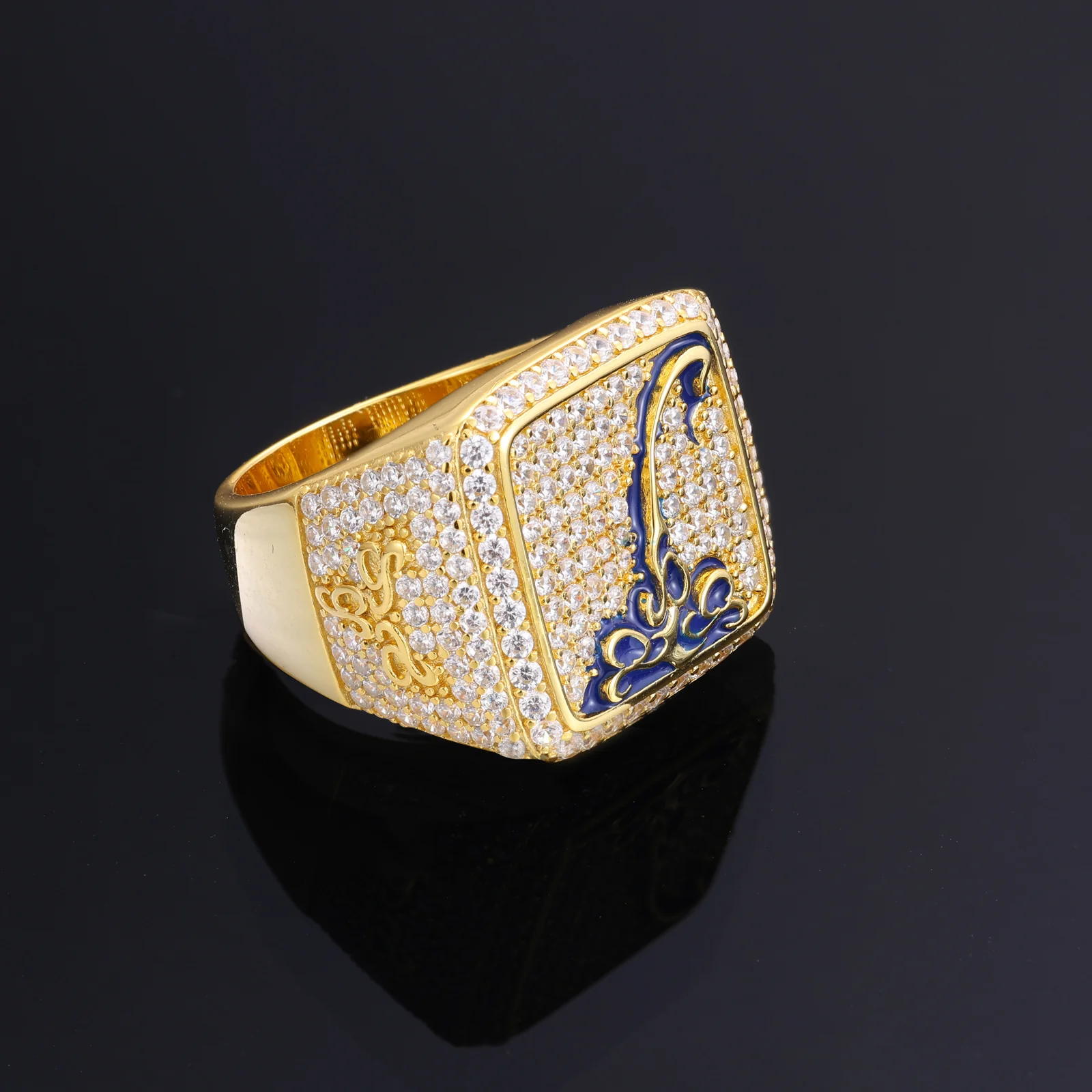 MOISSANITE DIAMOND SCORPION RING IN STERLING SILVER - Image 3