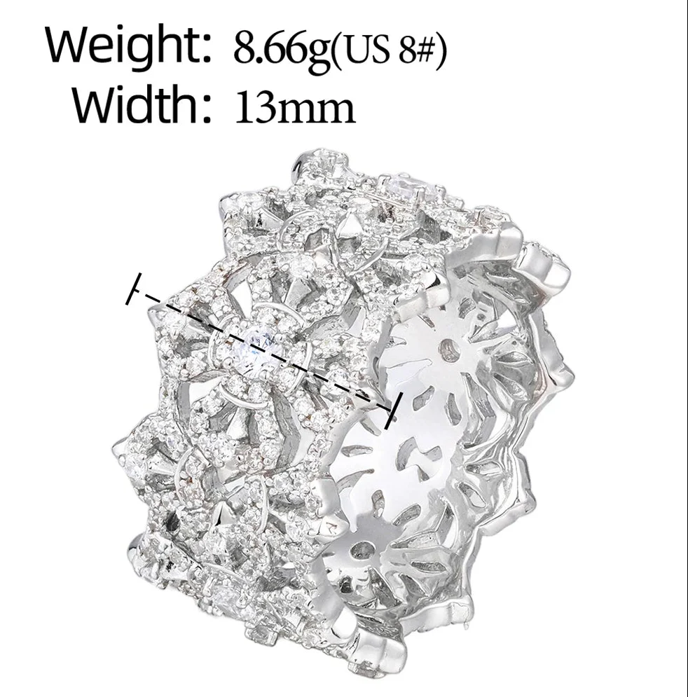 MOISSANITE DIAMOND SPARKLING BAND RING IN STERLING SILVER - Image 7