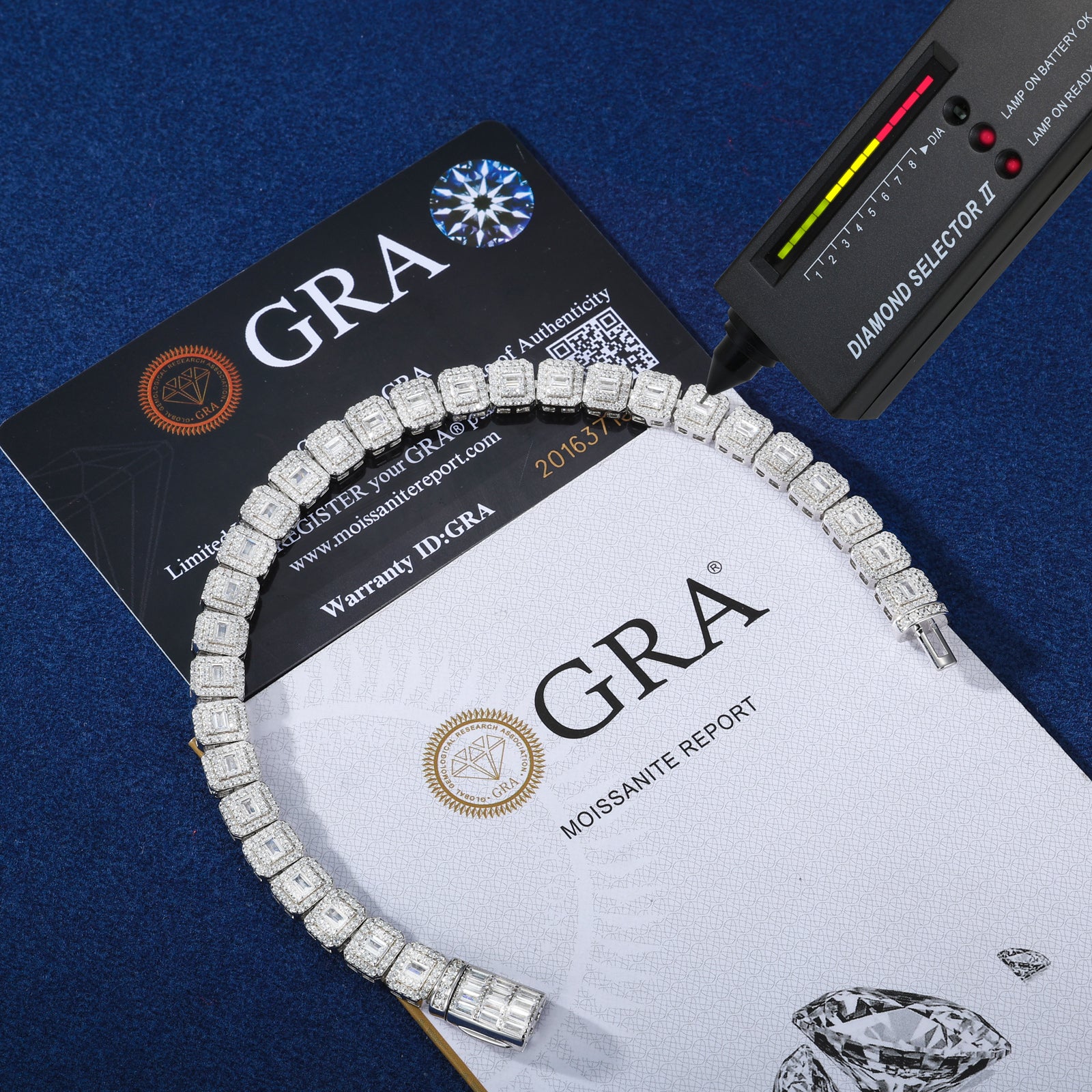 MOISSANITE DIAMOND TENNIS BRACELET IN STERLING SILVER - Image 2