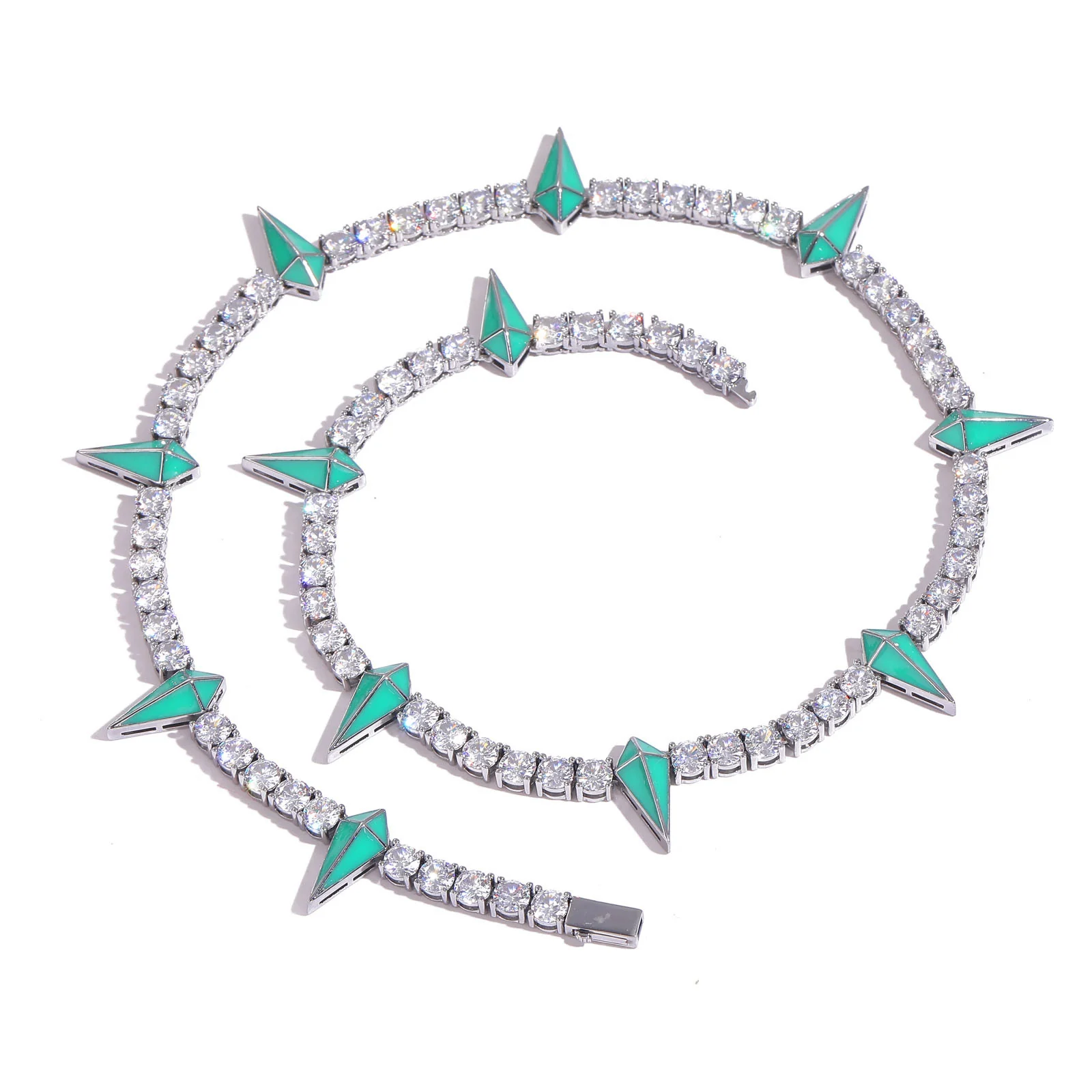 MOISSANITE DIAMOND BLACK PANTHER CHOKER TENNIS CHAIN IN STERLING SILVER - Image 6
