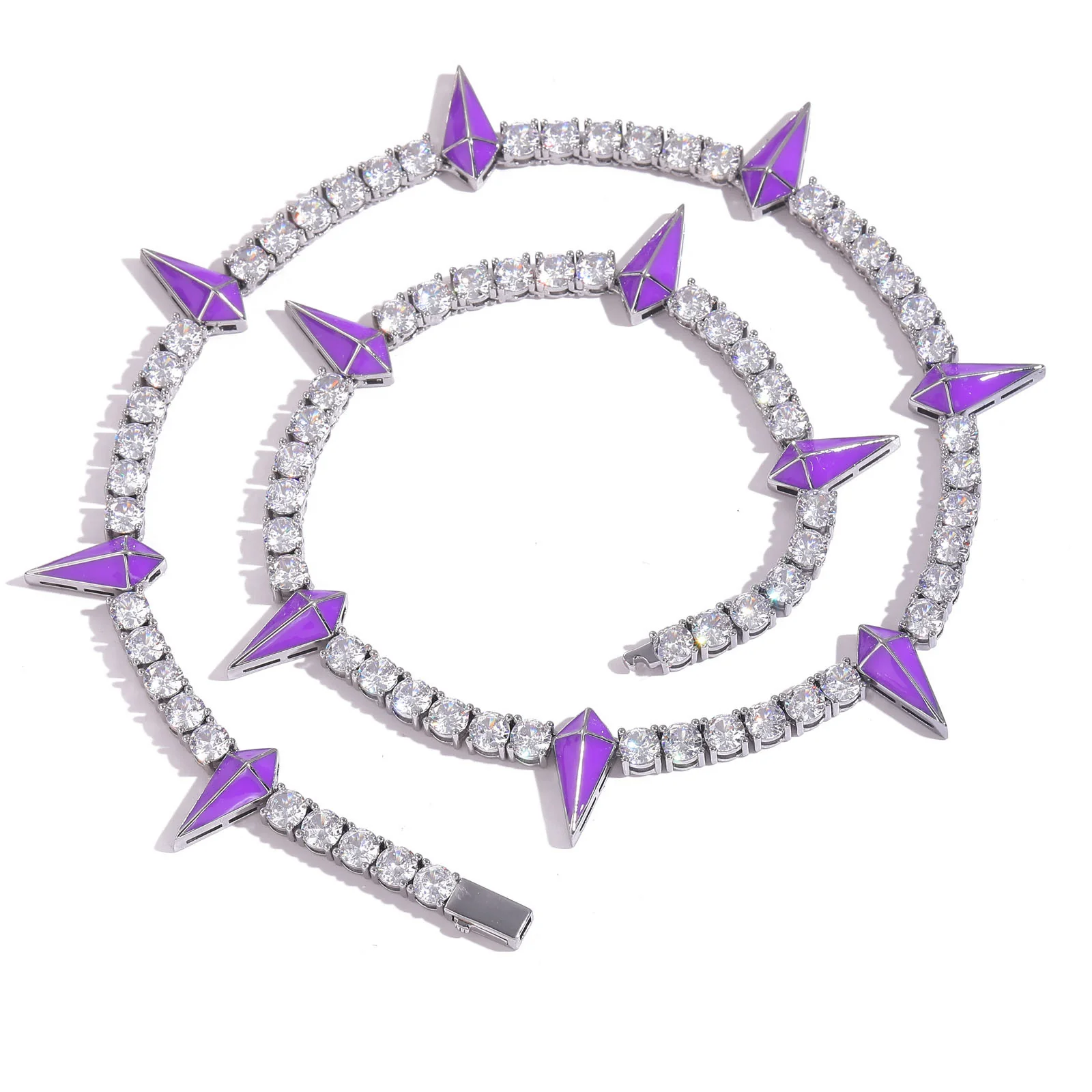 MOISSANITE DIAMOND BLACK PANTHER CHOKER TENNIS CHAIN IN STERLING SILVER - Image 7