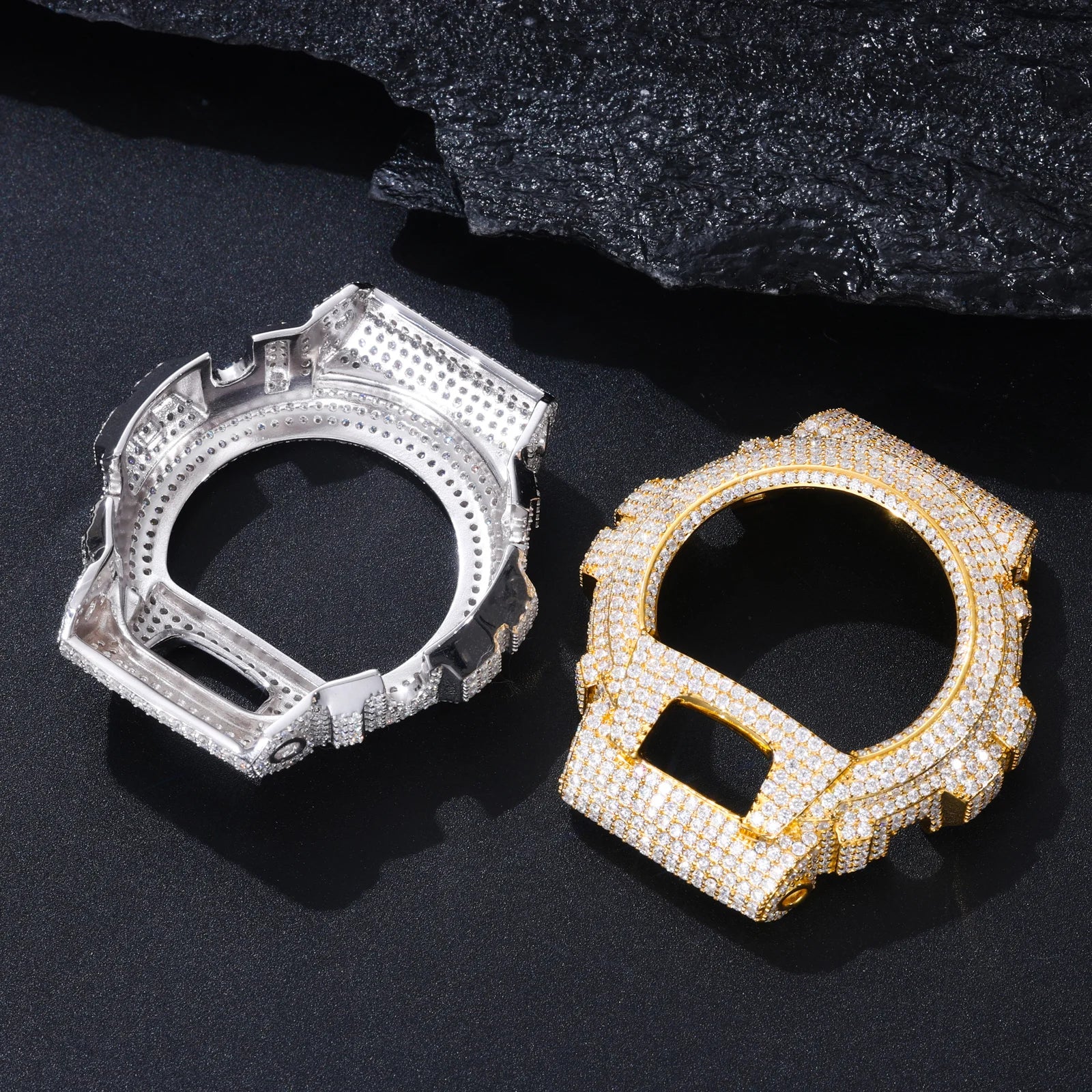 MOISSANITE DIAMOND WATCH BEZEL OR CASE IN STERLING SILVER FOR G-SHOCK DW6900 - Image 3