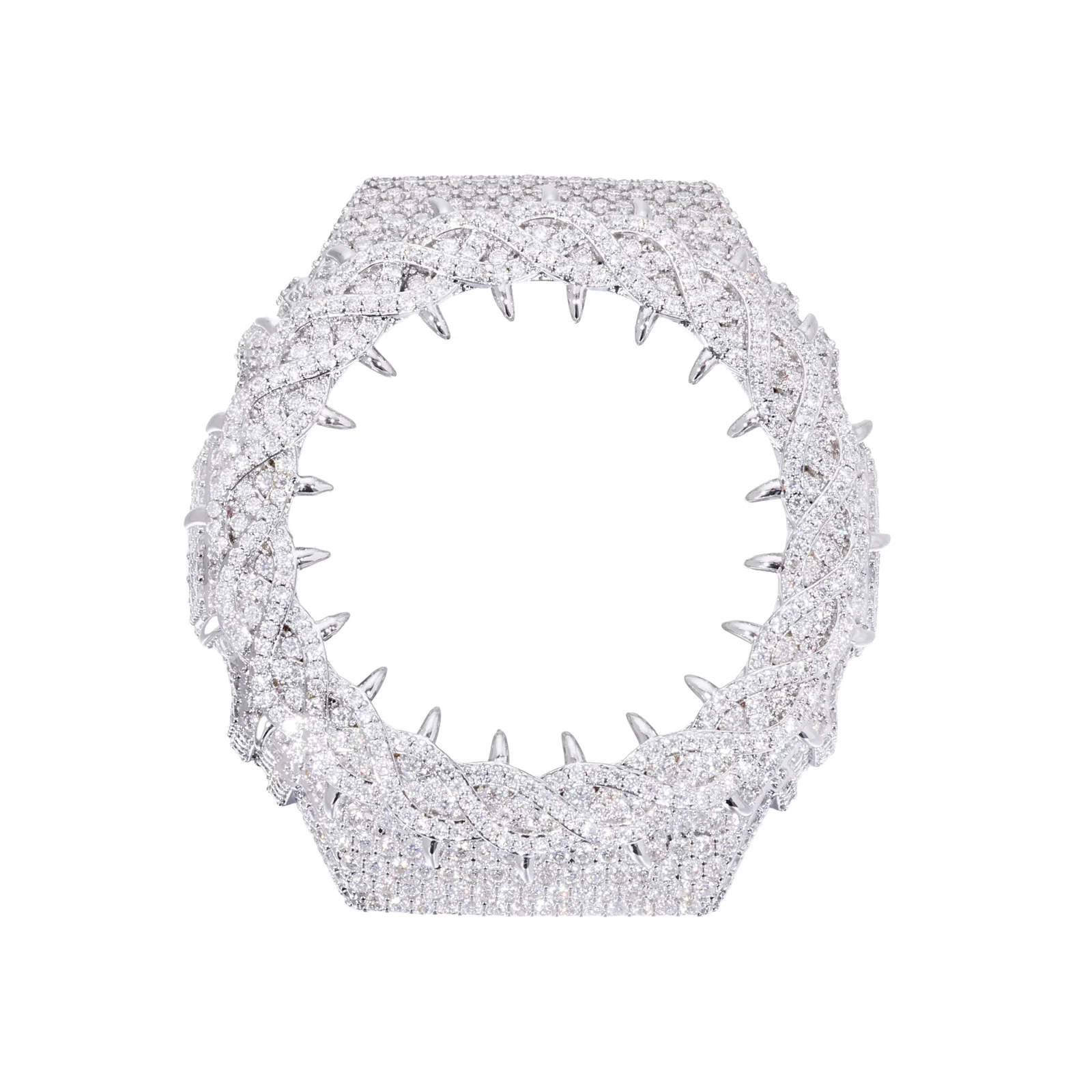 MOISSANITE DIAMOND WATCH BEZEL OR CASE IN STERLING SILVER FOR G-SHOCK GA2100 - Image 10