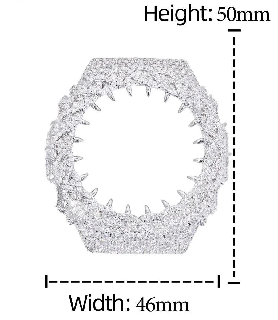 MOISSANITE DIAMOND WATCH BEZEL OR CASE IN STERLING SILVER FOR G-SHOCK GA2100 - Image 6