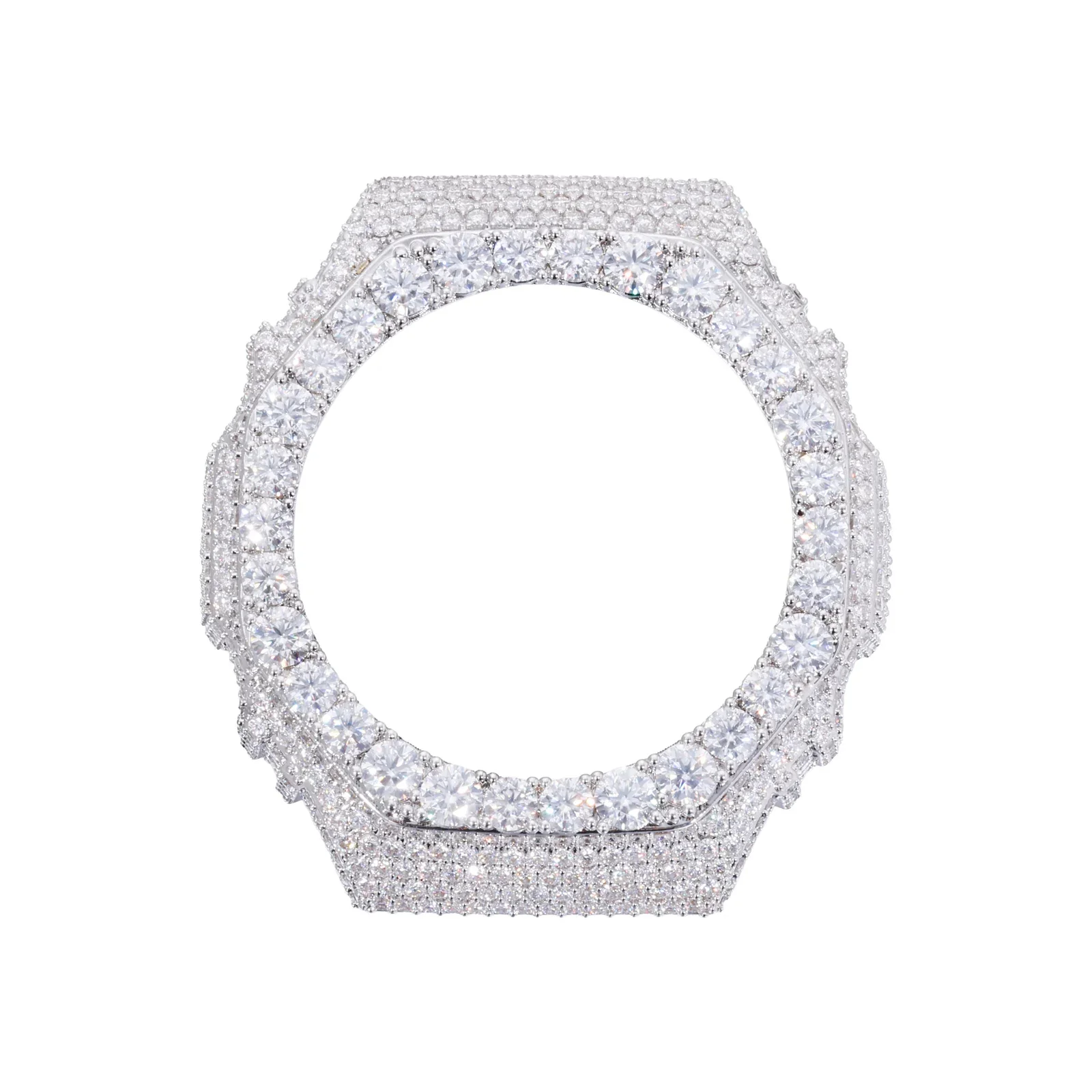 MOISSANITE DIAMOND WATCH BEZEL OR CASE IN STERLING SILVER FOR G-SHOCK GA2100 - Image 7