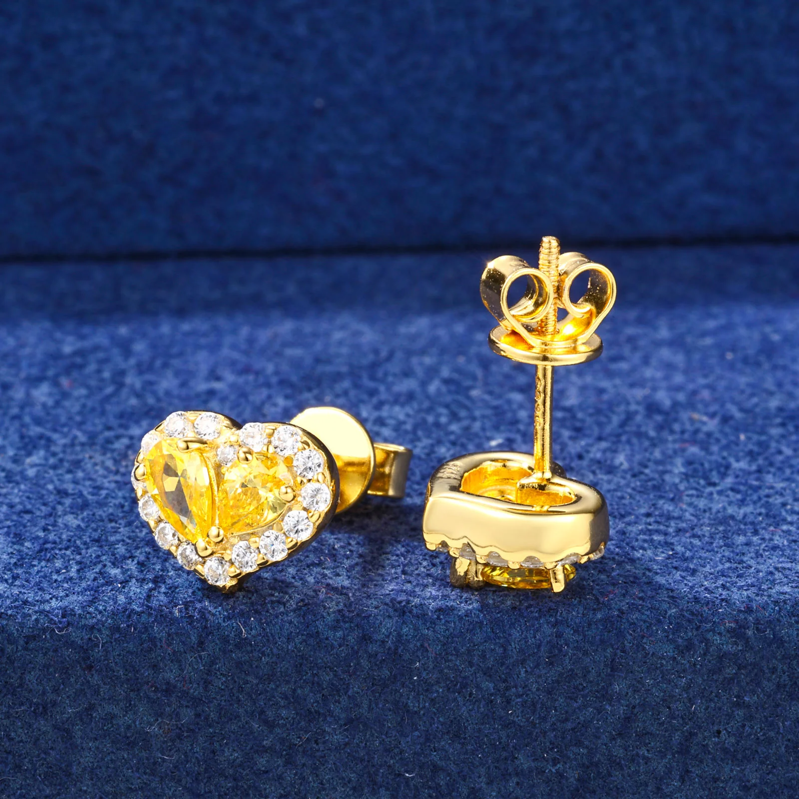 MOISSANITE DIAMOND WATER DROP HEART EARRINGS IN STERLING SILVER - Image 7