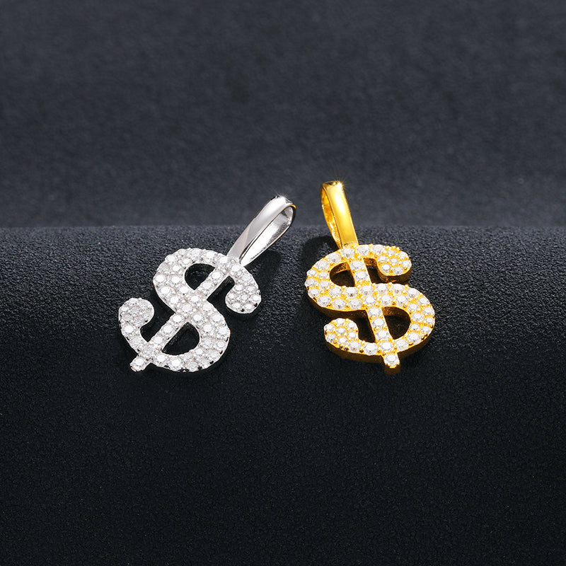 MOISSANITE DOLLAR PENDANT IN STERLING SILVER - Image 5